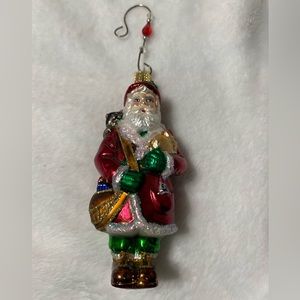 Old World Santa Claus Ornament with Forest Friends